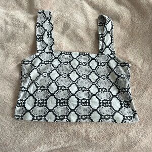Snake print crop top